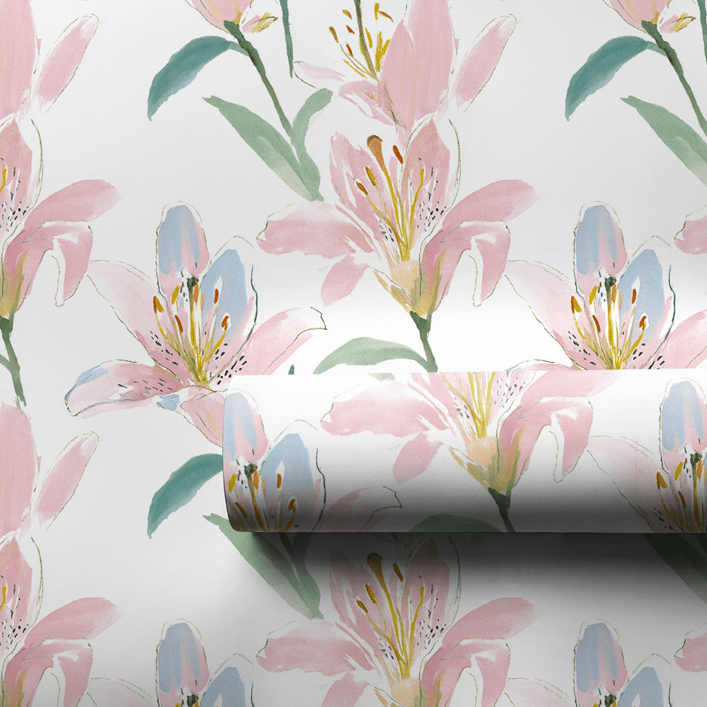 Ava Lilies - Wrapping Paper - Lemon Park