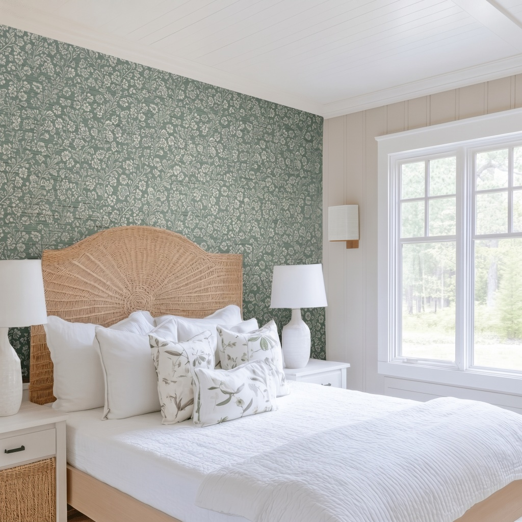 Garden Whispers Faux Grasscloth Wallpaper