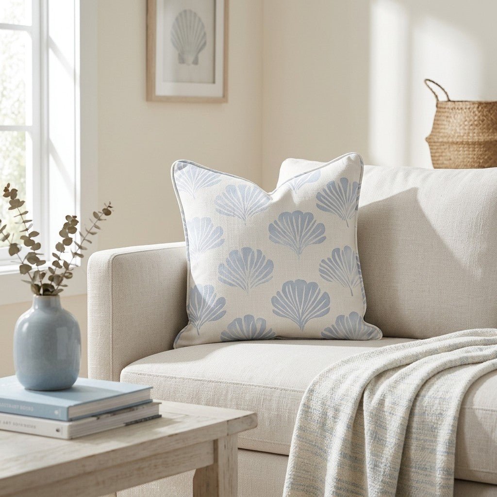 Azure Coastline Throw Pillow - Lemon Park