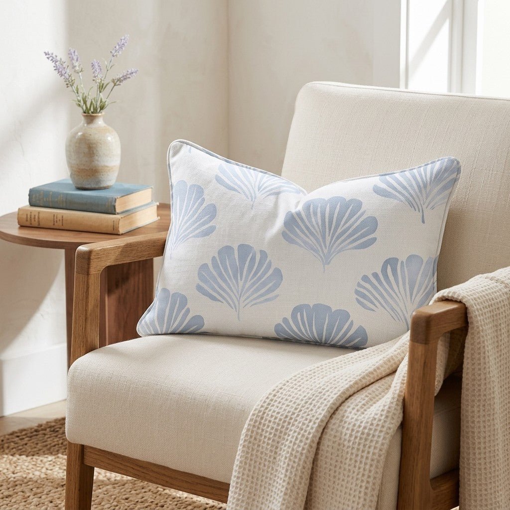 Azure Coastline Throw Pillow - Lemon Park