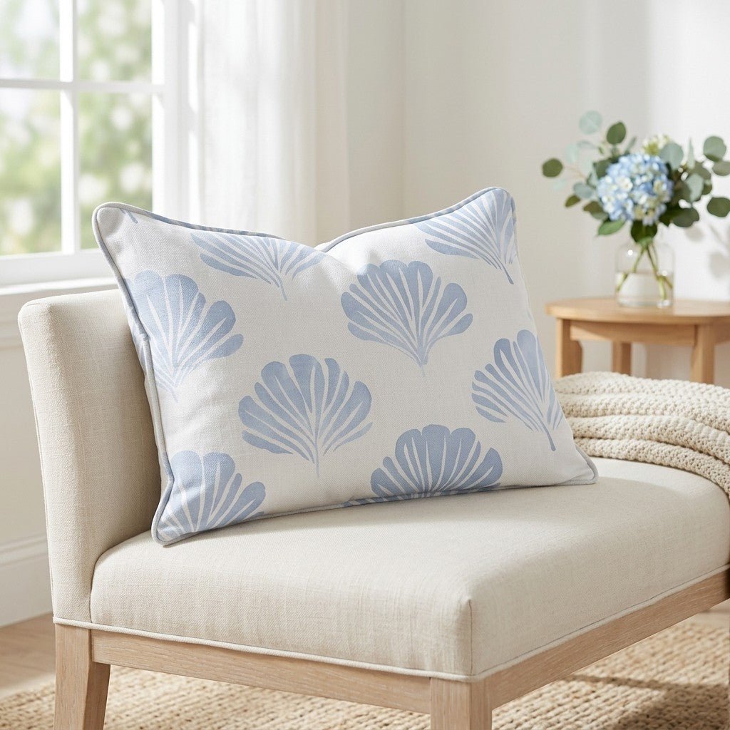 Azure Coastline Throw Pillow - Lemon Park