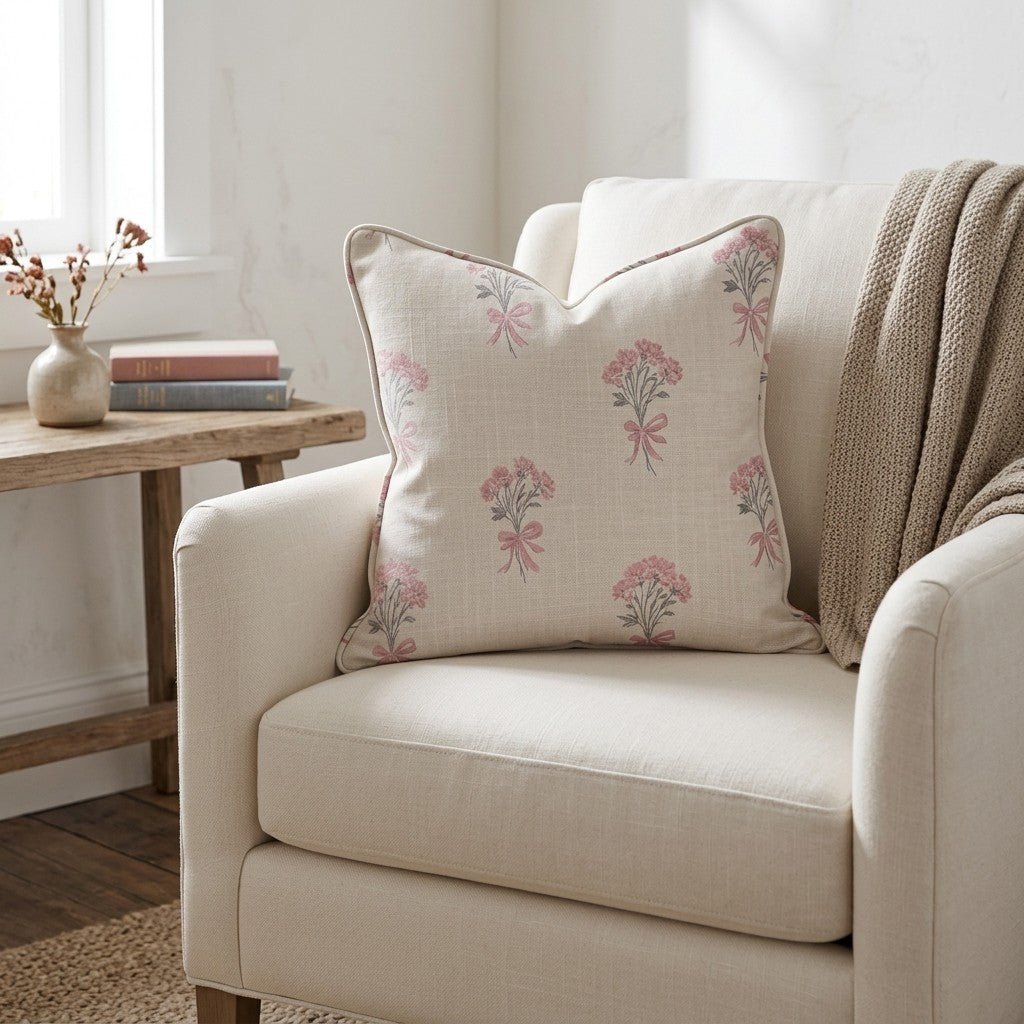 Bare Blossom Throw Pillow - Lemon Park