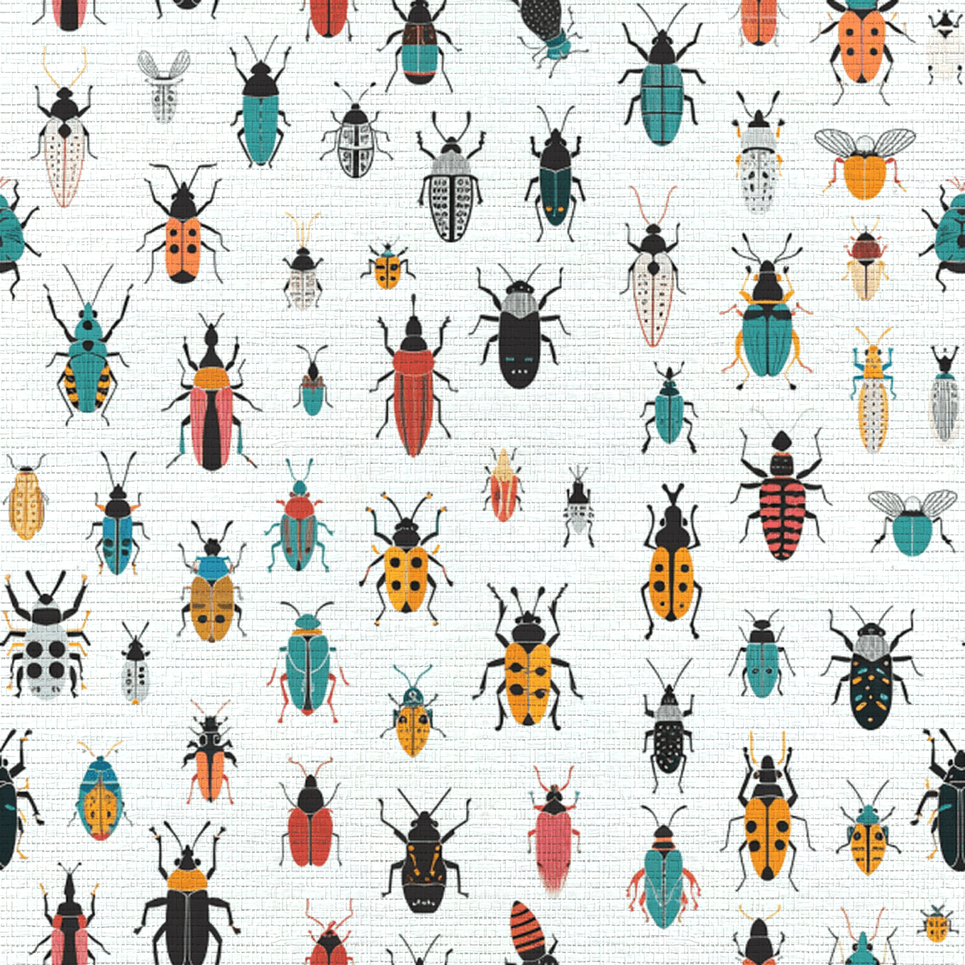Beatle Mania Faux Grasscloth Wallpaper - Lemon Park