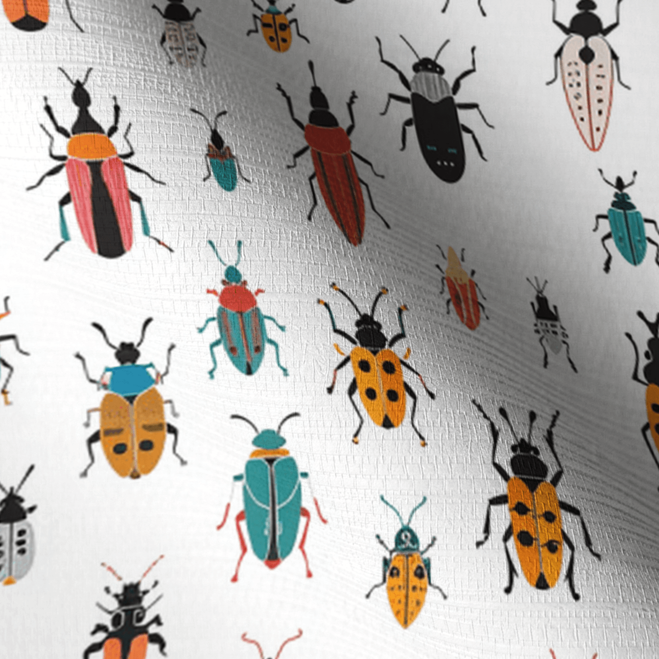 Beatle Mania Faux Grasscloth Wallpaper - Lemon Park