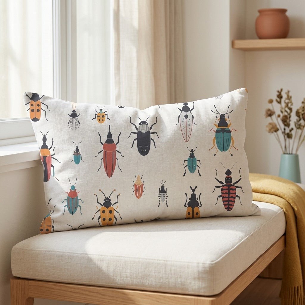 Beatle Mania Throw Pillow - Lemon Park