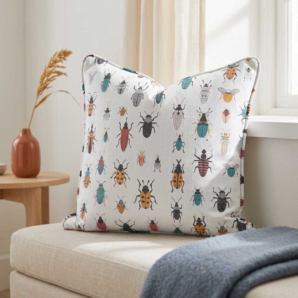 Beatle Mania Throw Pillow - Lemon Park