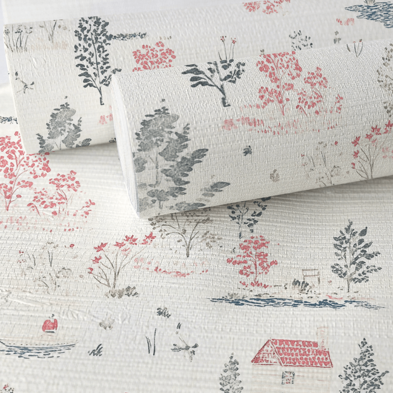 Beaver Lake Faux Grasscloth Wallpaper - Lemon Park