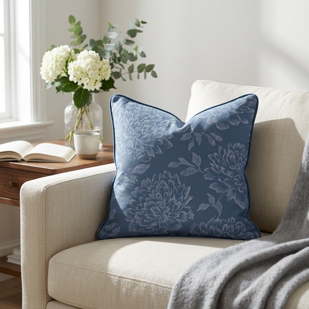 Bedford Blue Throw Pillow - Lemon Park