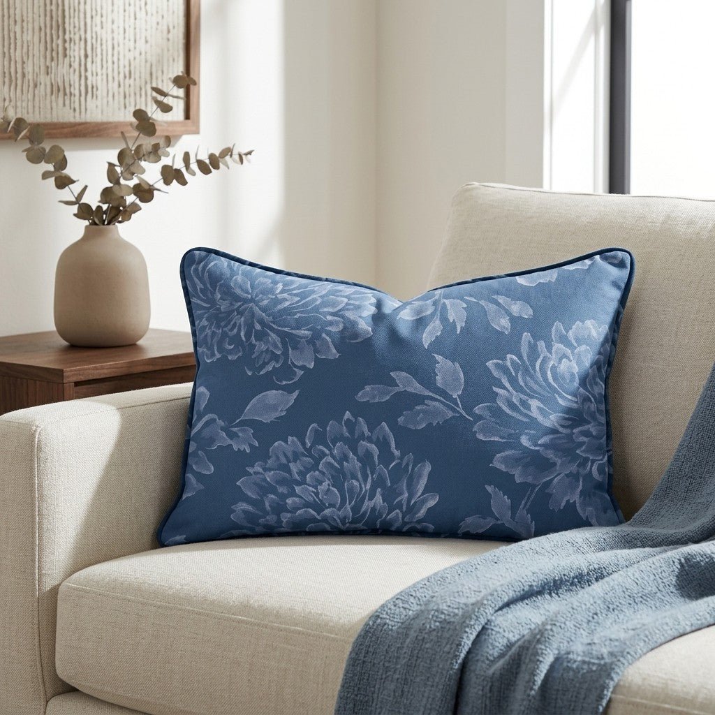 Bedford Blue Throw Pillow - Lemon Park