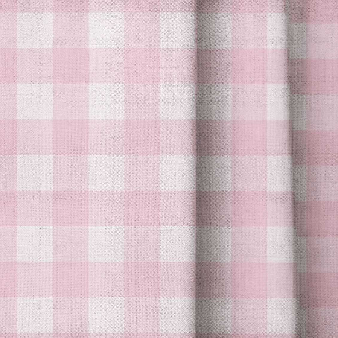 Bellagio Blush Baby Pink Gingham - Drapery - Lemon Park