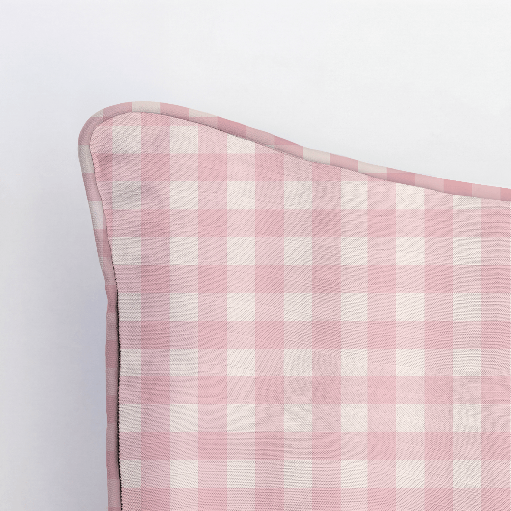 Bellagio Blush Baby Pink Gingham Throw Pillow - Lemon Park