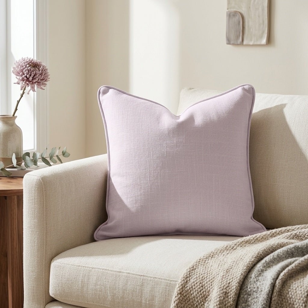 Bellagio Blush Baby Pink Throw Pillow - Lemon Park