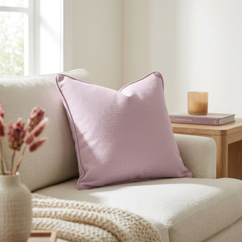 Bellagio Blush Carnation Throw Pillow - Lemon Park
