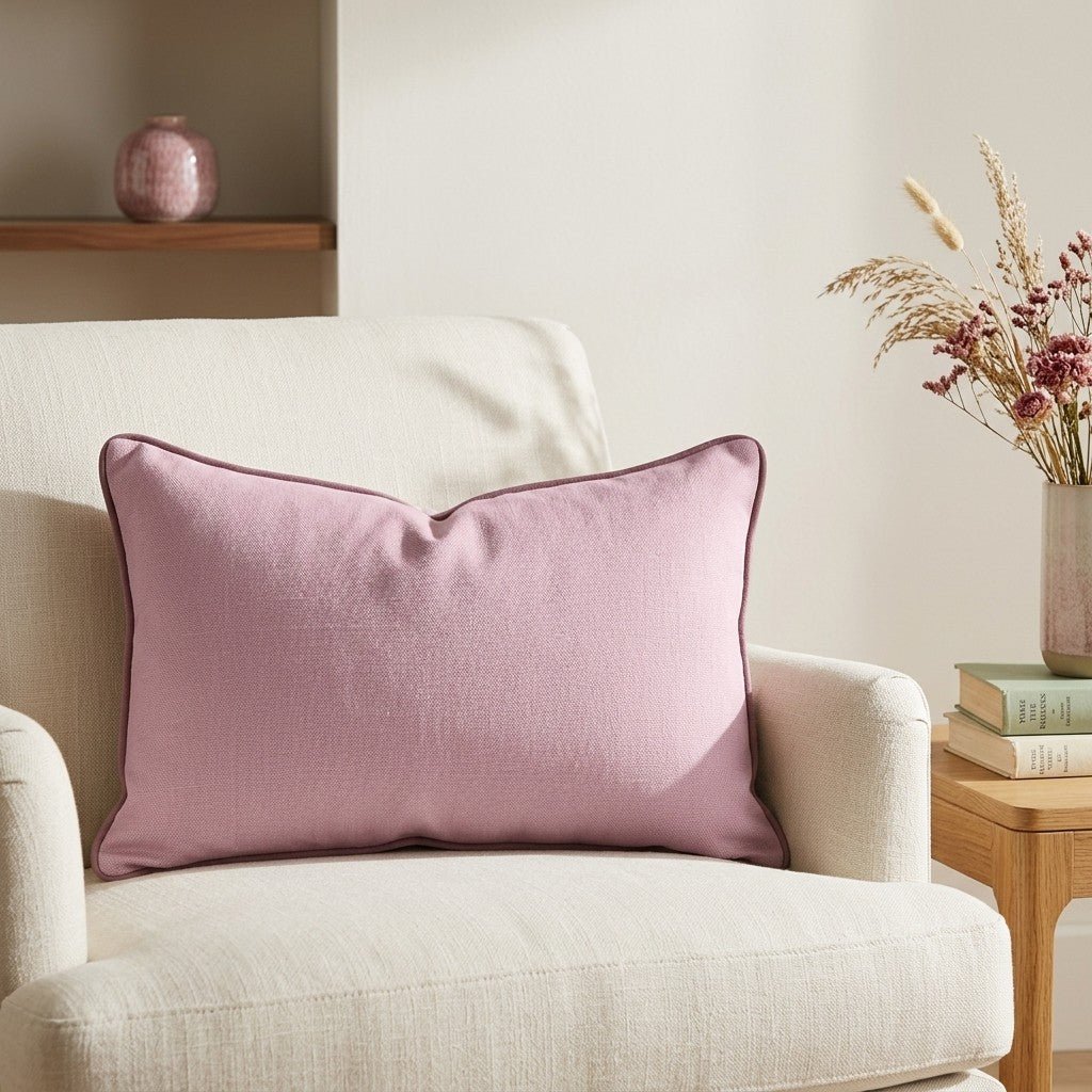 Bellagio Blush Carnation Throw Pillow - Lemon Park