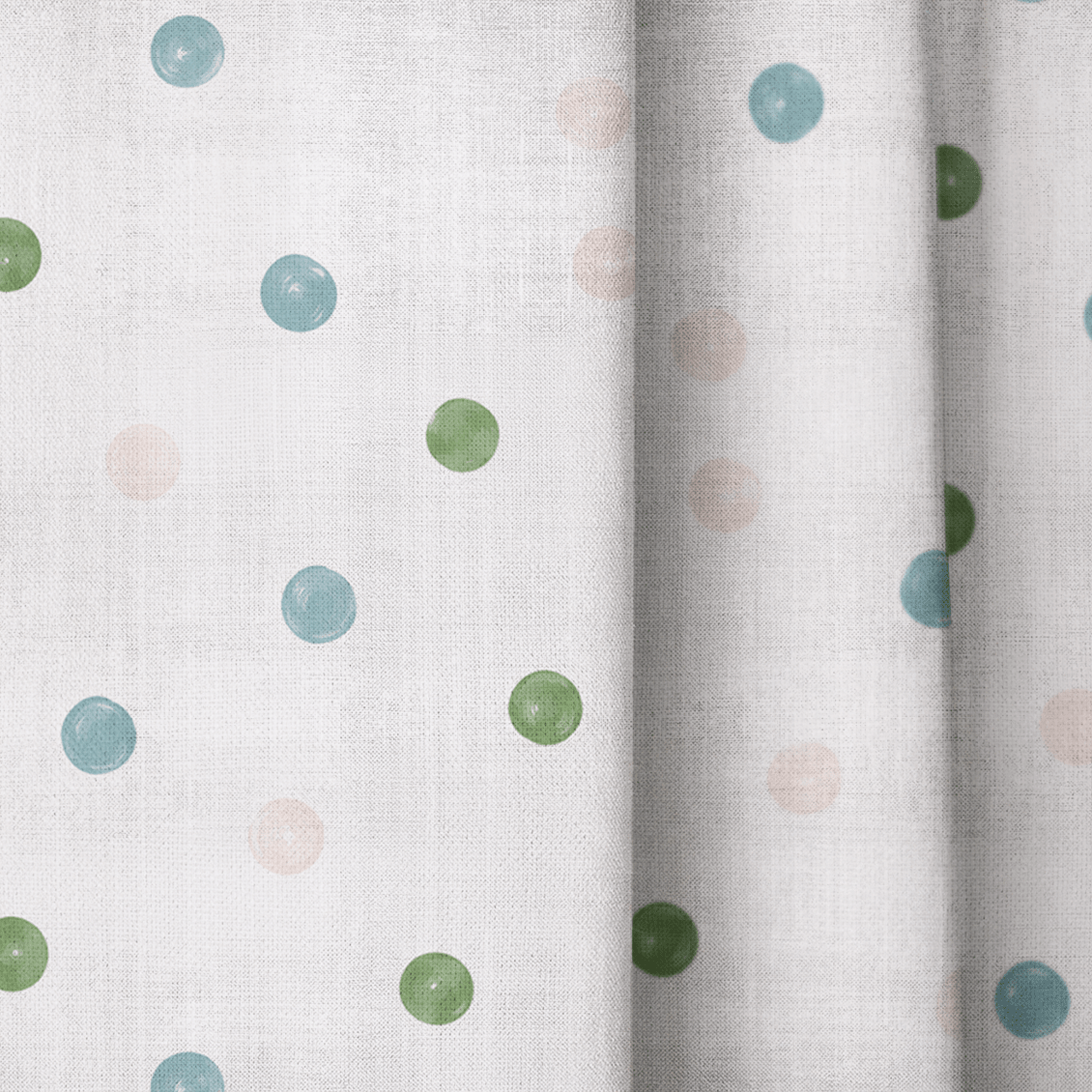 Bellagio Blush Linen Dots - Drapery - Lemon Park