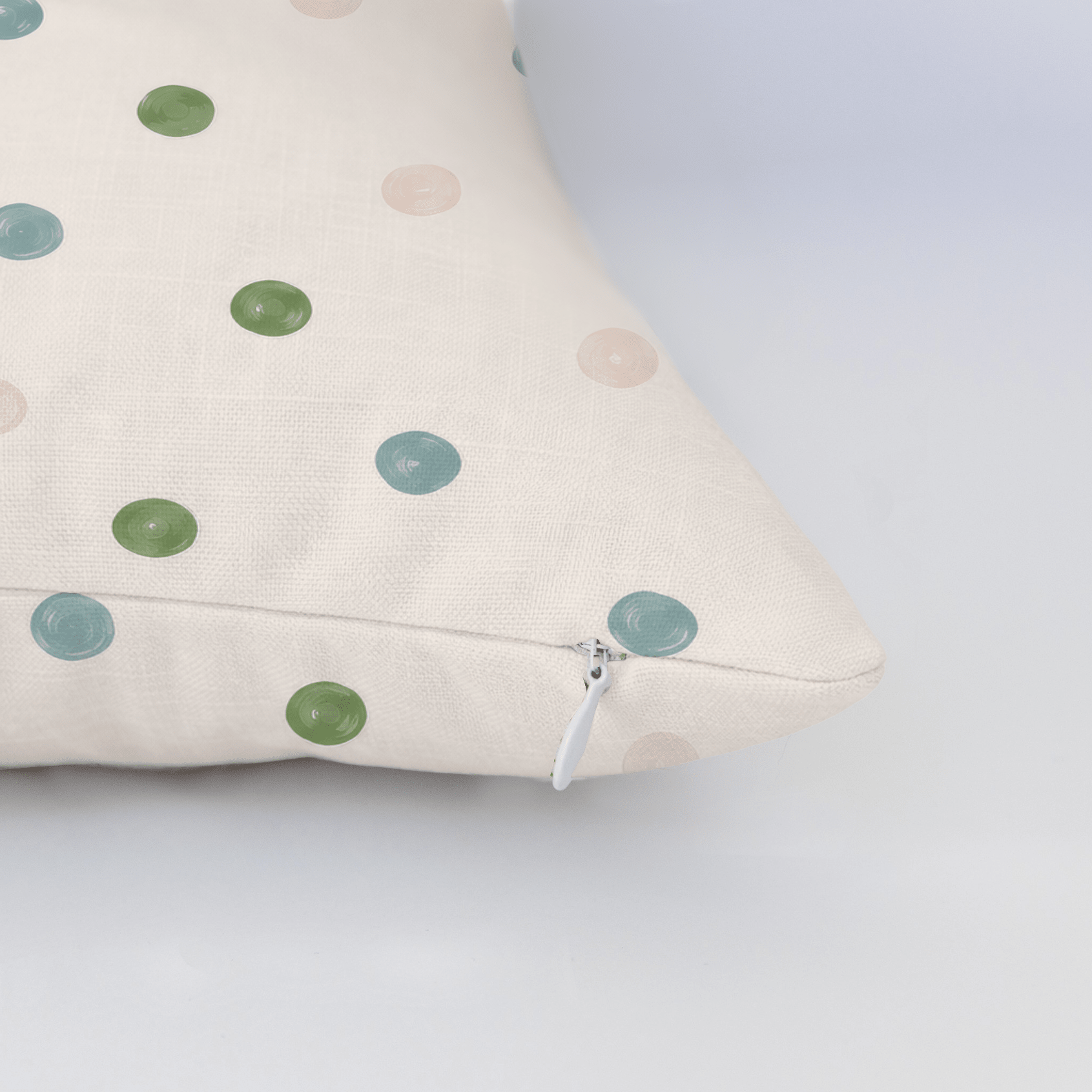 Bellagio Blush Linen Dots Throw Pillow - Lemon Park