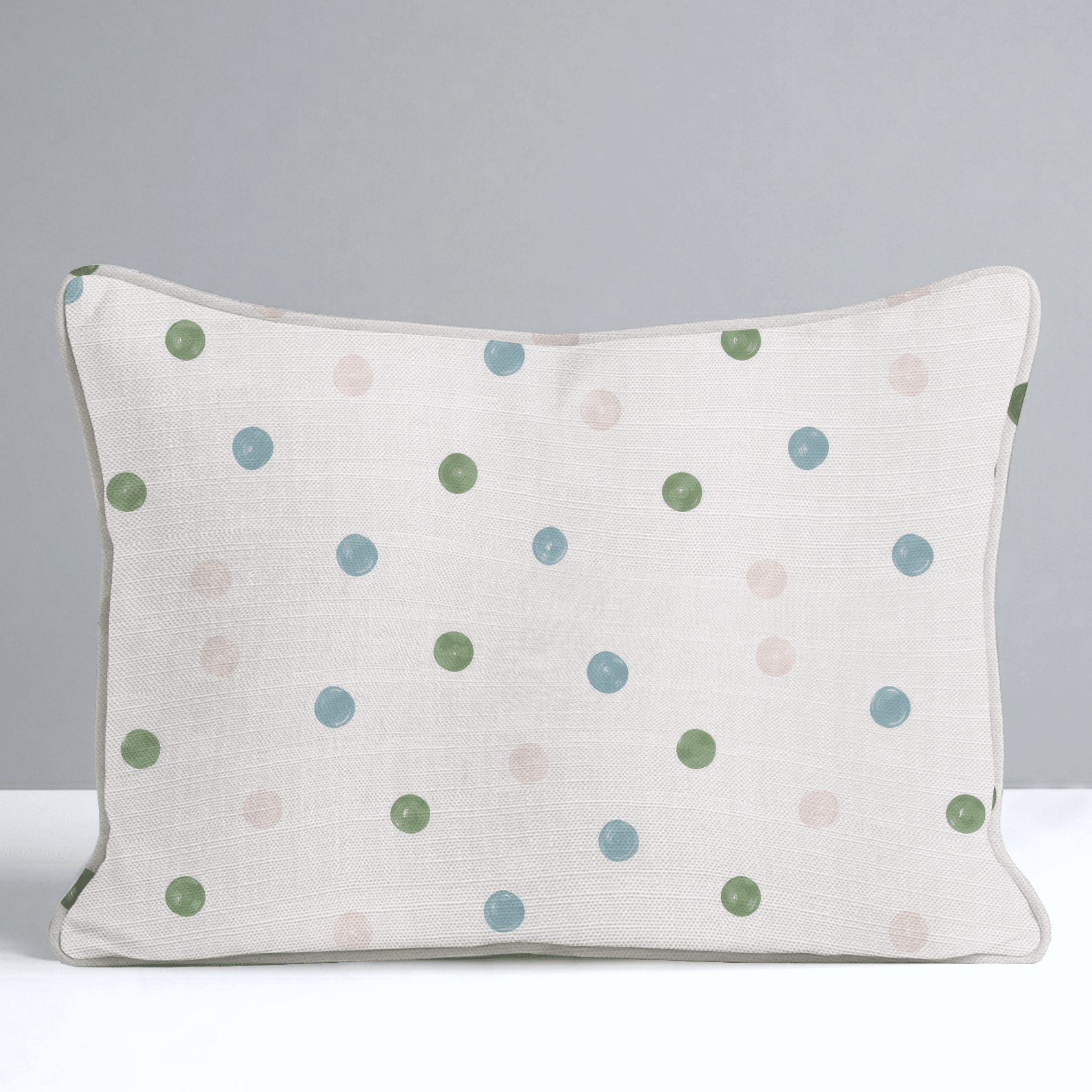 Bellagio Blush Linen Dots Throw Pillow - Lemon Park