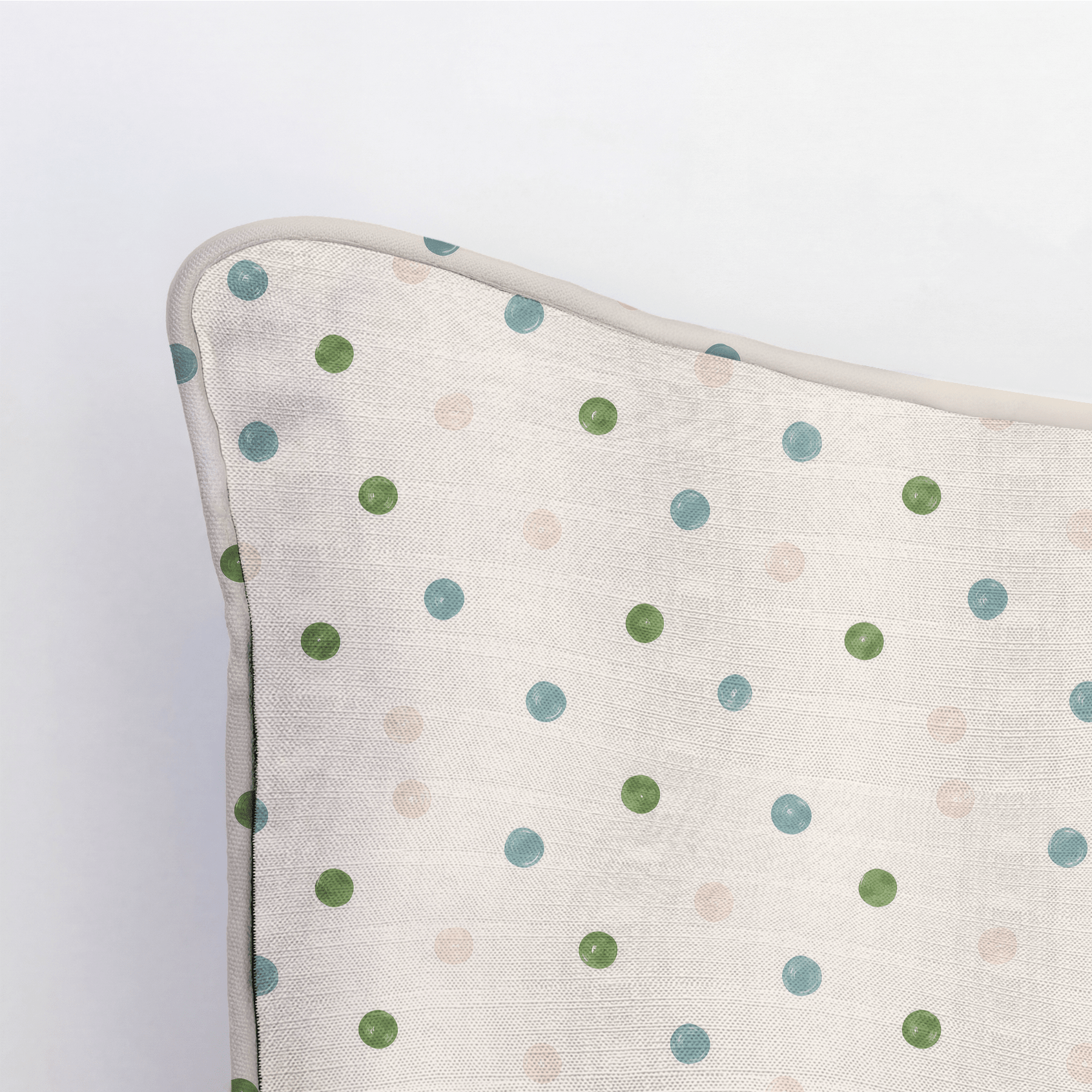 Bellagio Blush Linen Dots Throw Pillow - Lemon Park