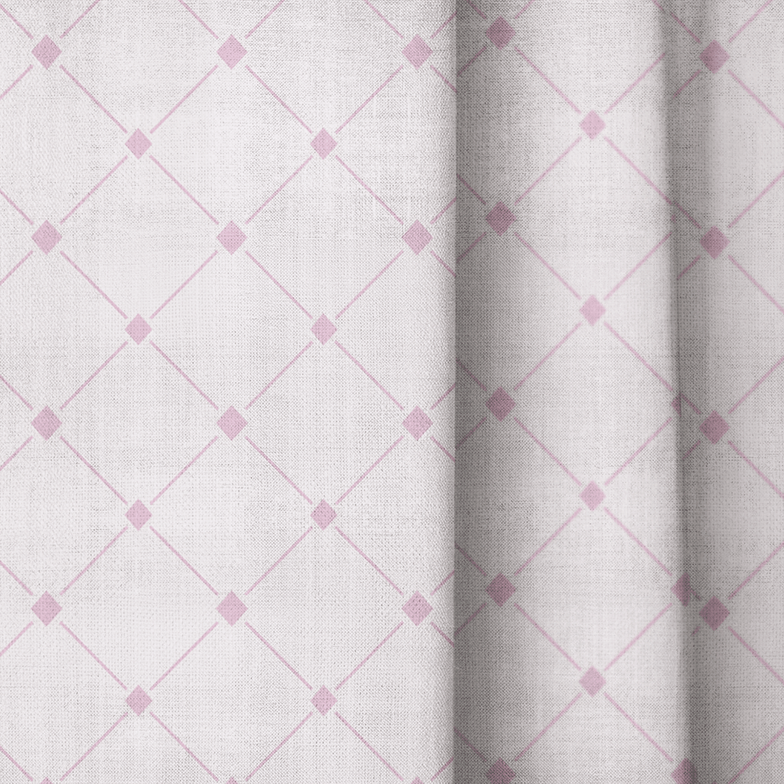 Bellagio Blush Linen Lattice - Drapery - Lemon Park