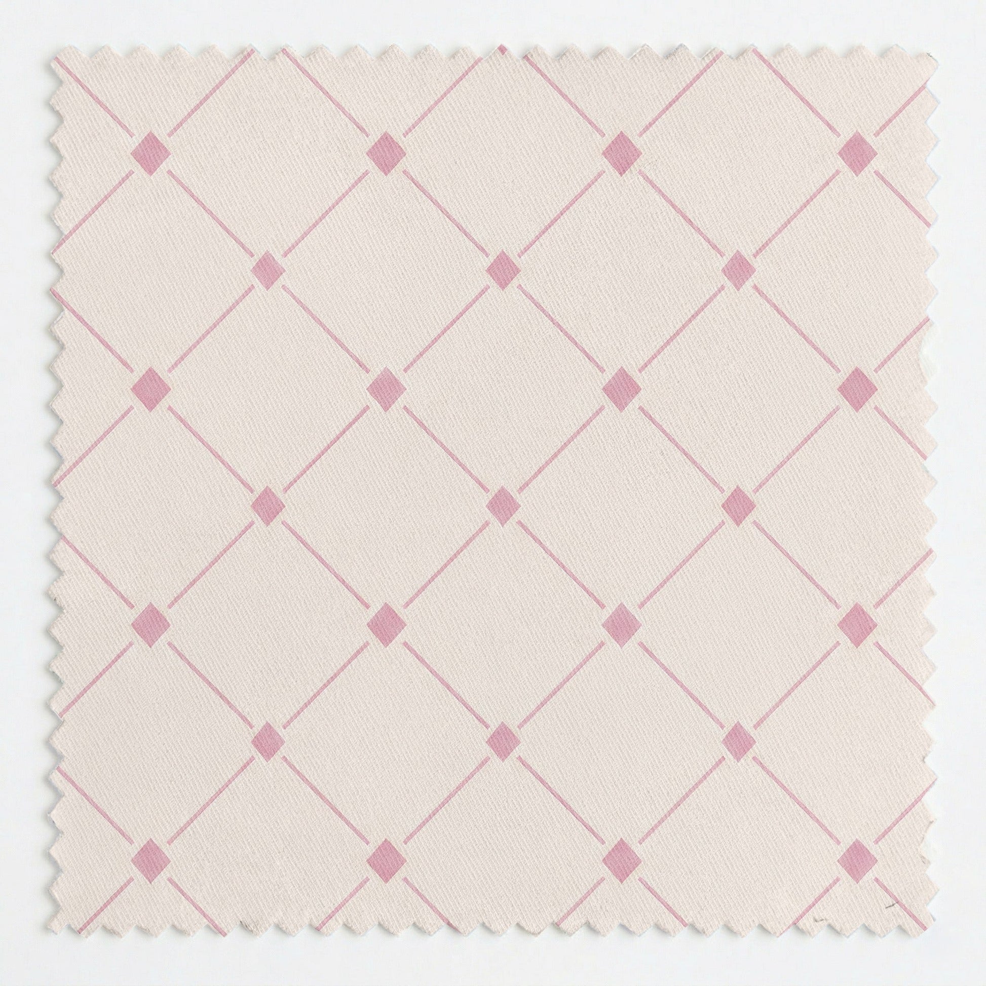 Bellagio Blush Linen Lattice - Fabric - Lemon Park