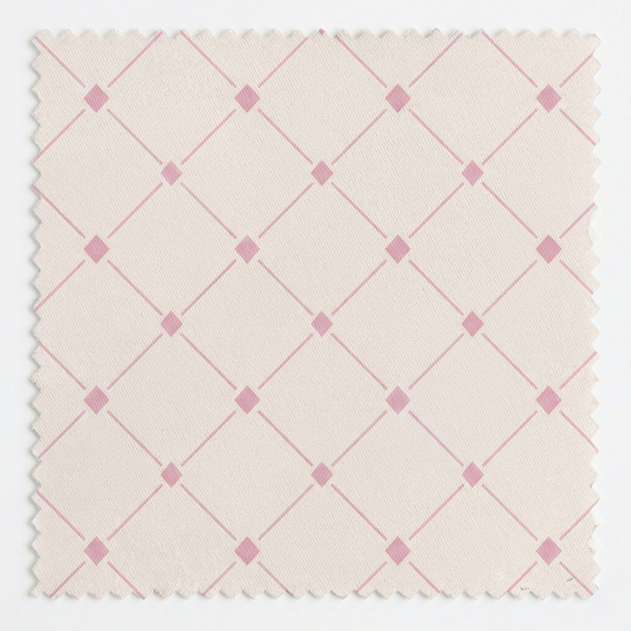 Bellagio Blush Linen Lattice - Fabric - Lemon Park