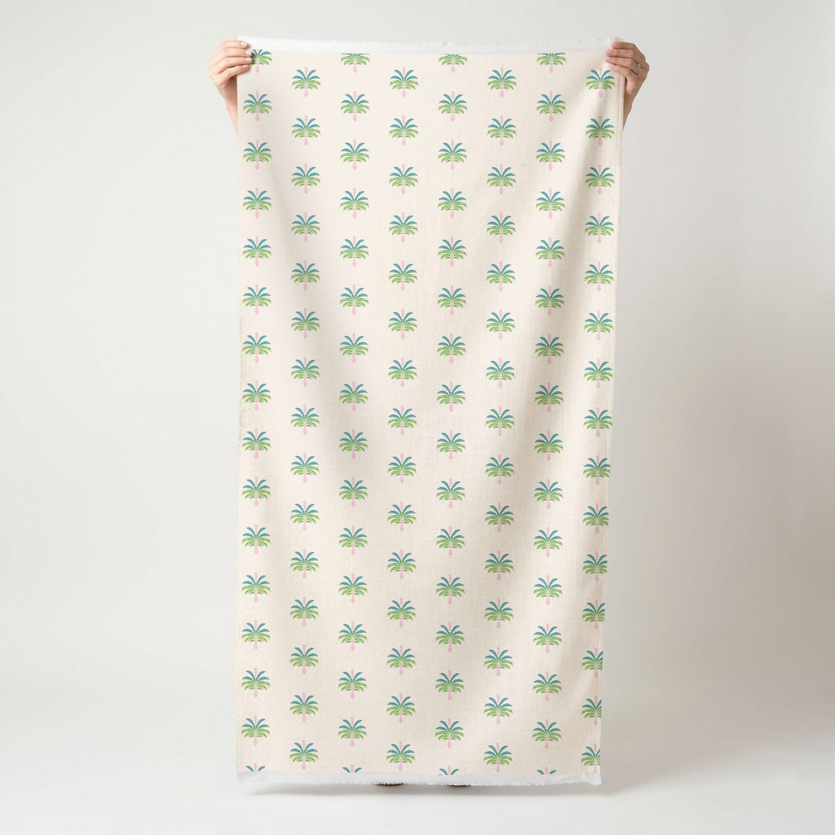 Bellagio Blush Linen Palm Crest - Fabric - Lemon Park