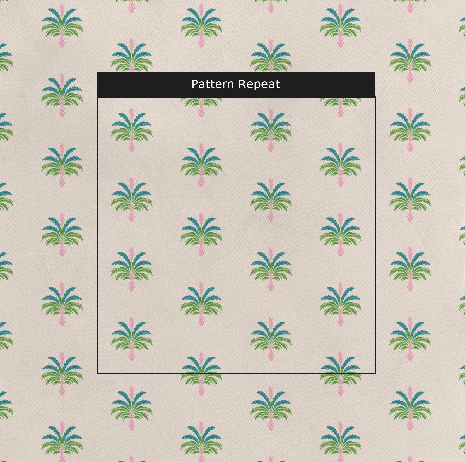 Bellagio Blush Linen Palm Crest - Fabric - Lemon Park