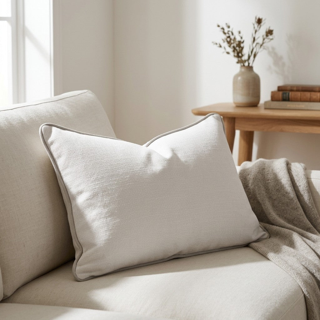 Bellagio Blush Linen Throw Pillow - Lemon Park