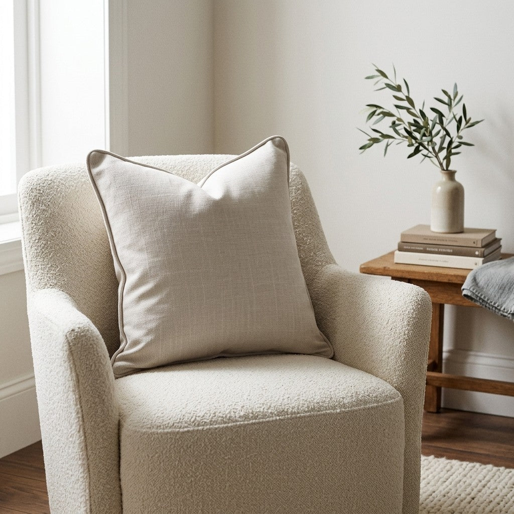 Bellagio Blush Linen Throw Pillow - Lemon Park