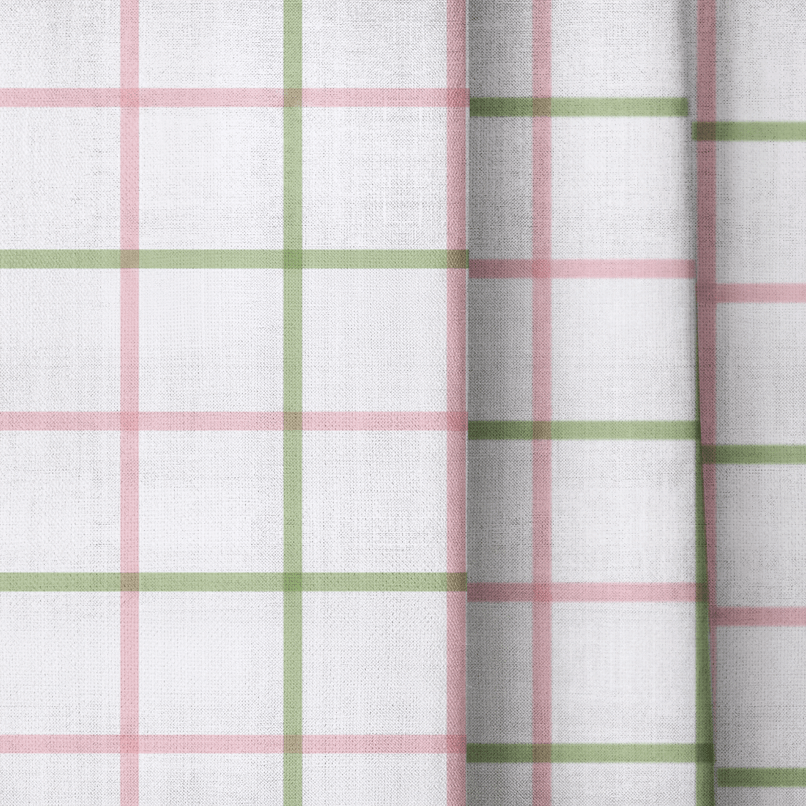 Bellagio Blush Mint Check - Drapery - Lemon Park
