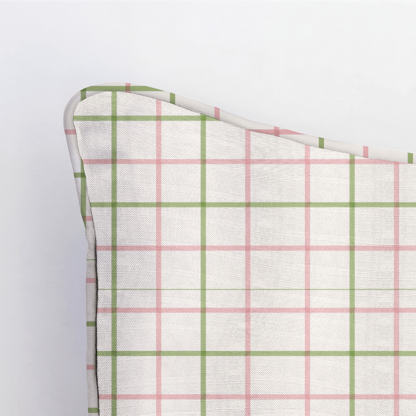 Bellagio Blush Mint Check Throw Pillow - Lemon Park