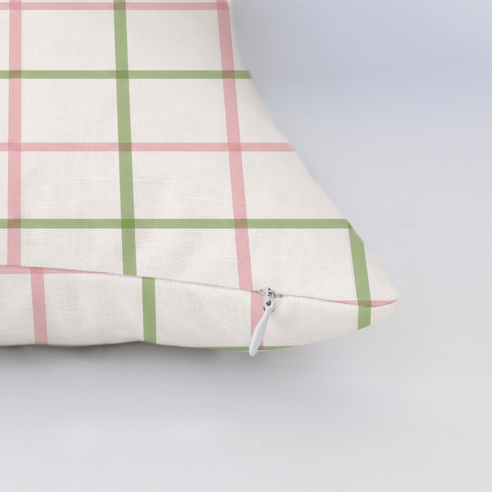 Bellagio Blush Mint Check Throw Pillow - Lemon Park