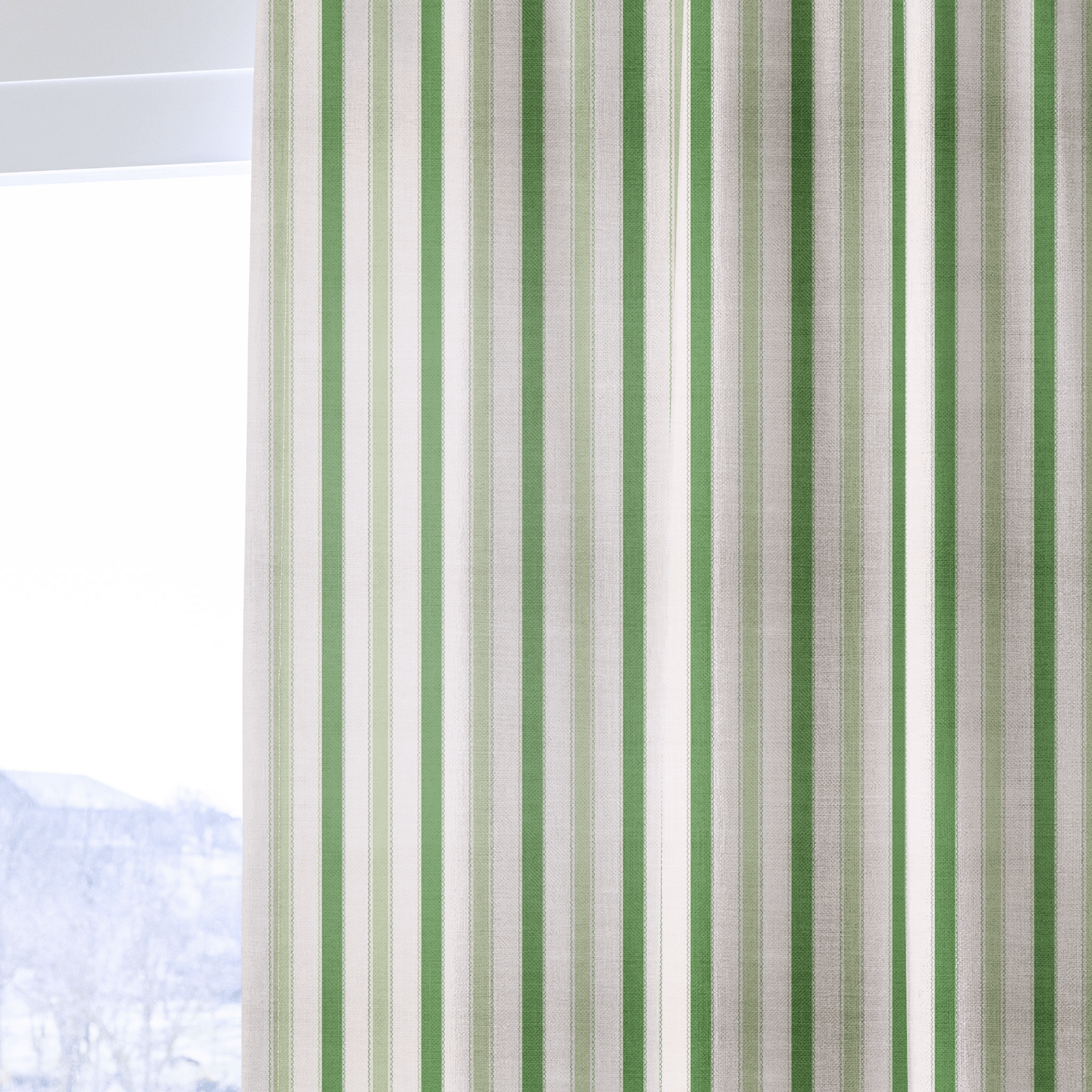 Bellagio Blush Mint Stripes - Drapery - Lemon Park