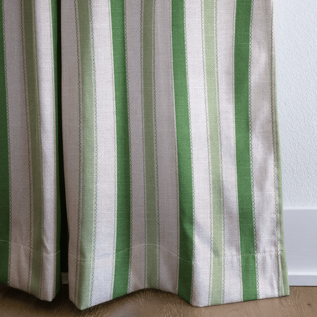 Bellagio Blush Mint Stripes - Drapery - Lemon Park