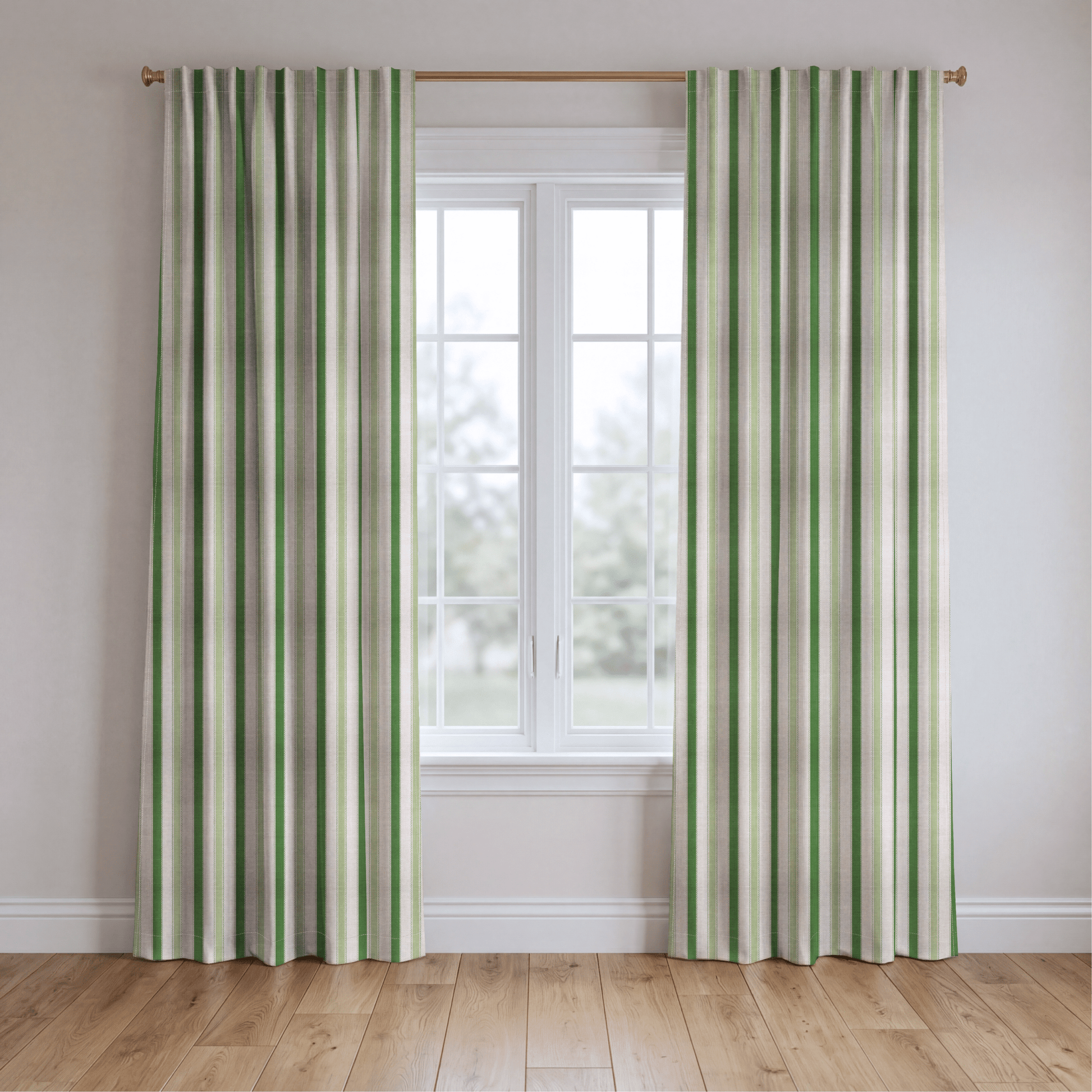 Bellagio Blush Mint Stripes - Drapery - Lemon Park