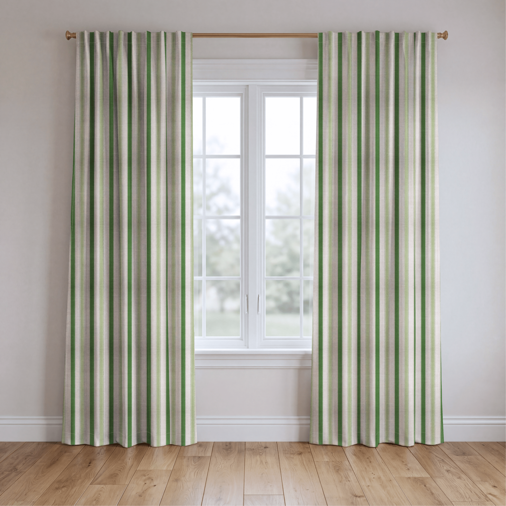 Bellagio Blush Mint Stripes - Drapery - Lemon Park
