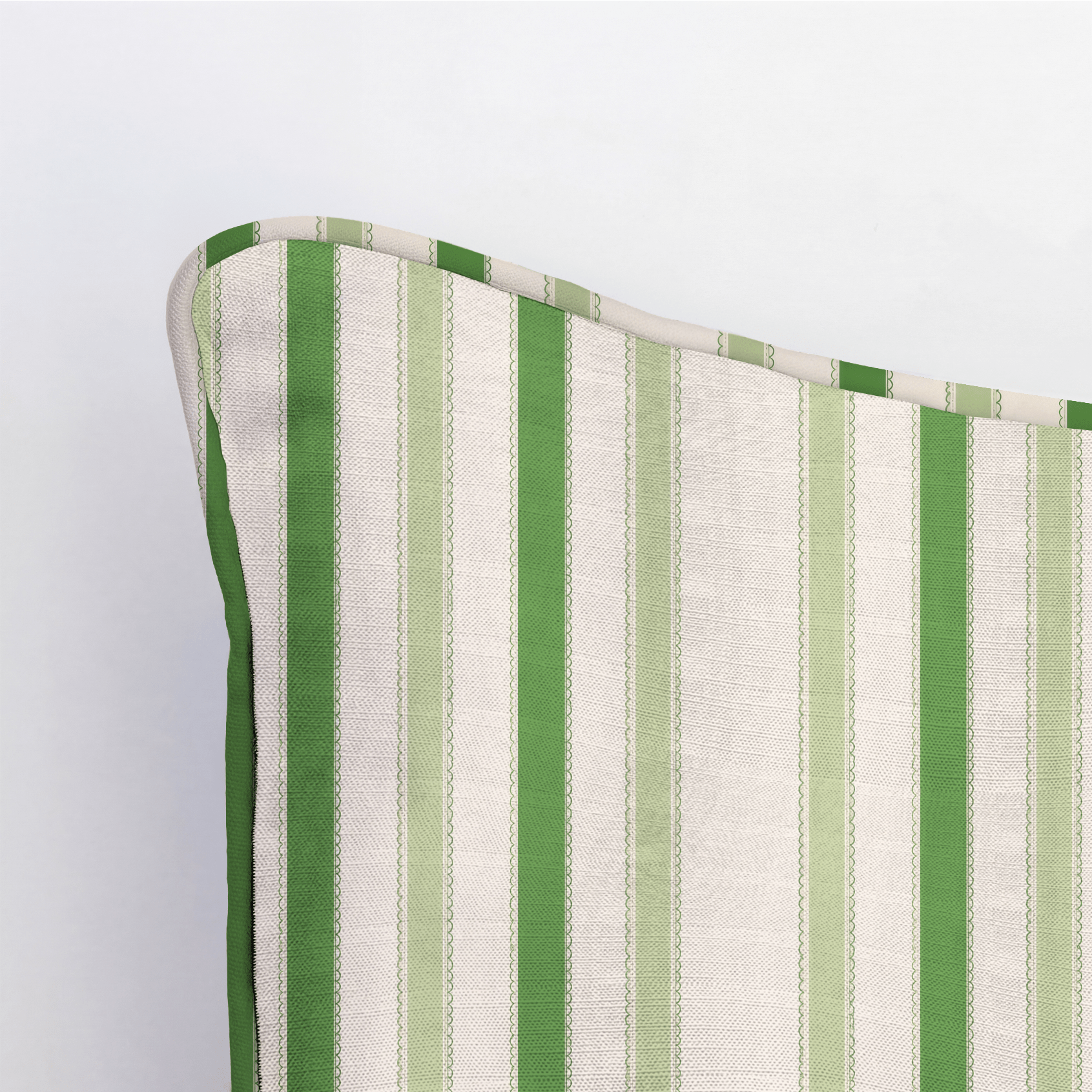 Bellagio Blush Mint Stripes Throw Pillow - Lemon Park
