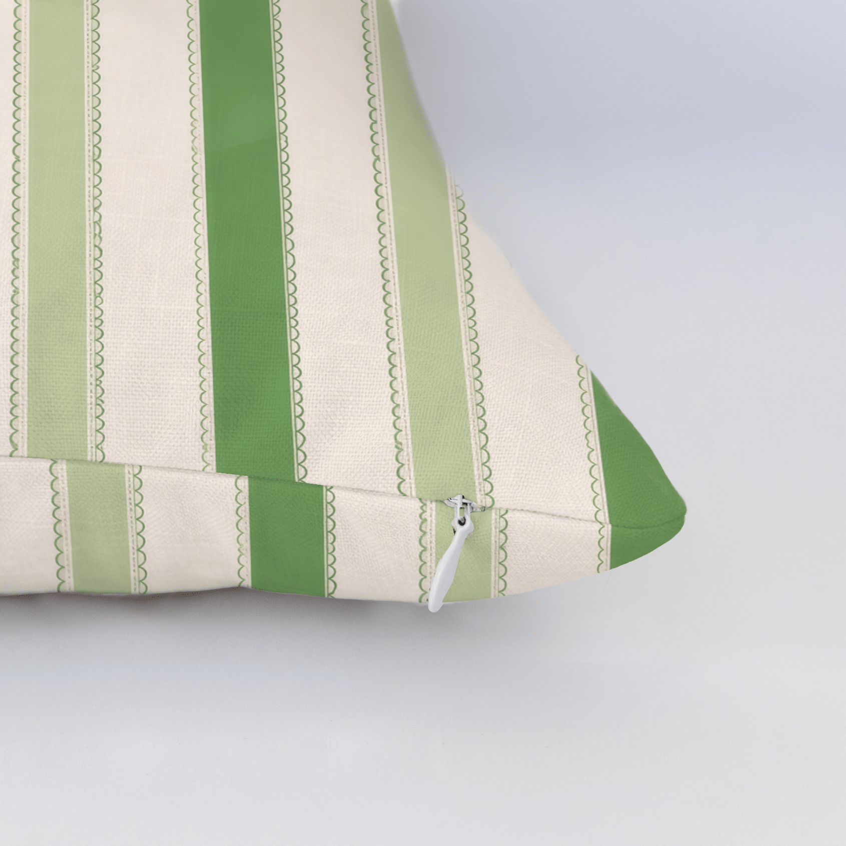 Bellagio Blush Mint Stripes Throw Pillow - Lemon Park