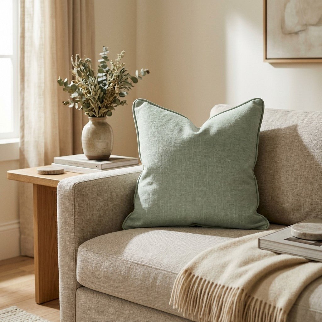 Bellagio Blush Mint Throw Pillow - Lemon Park