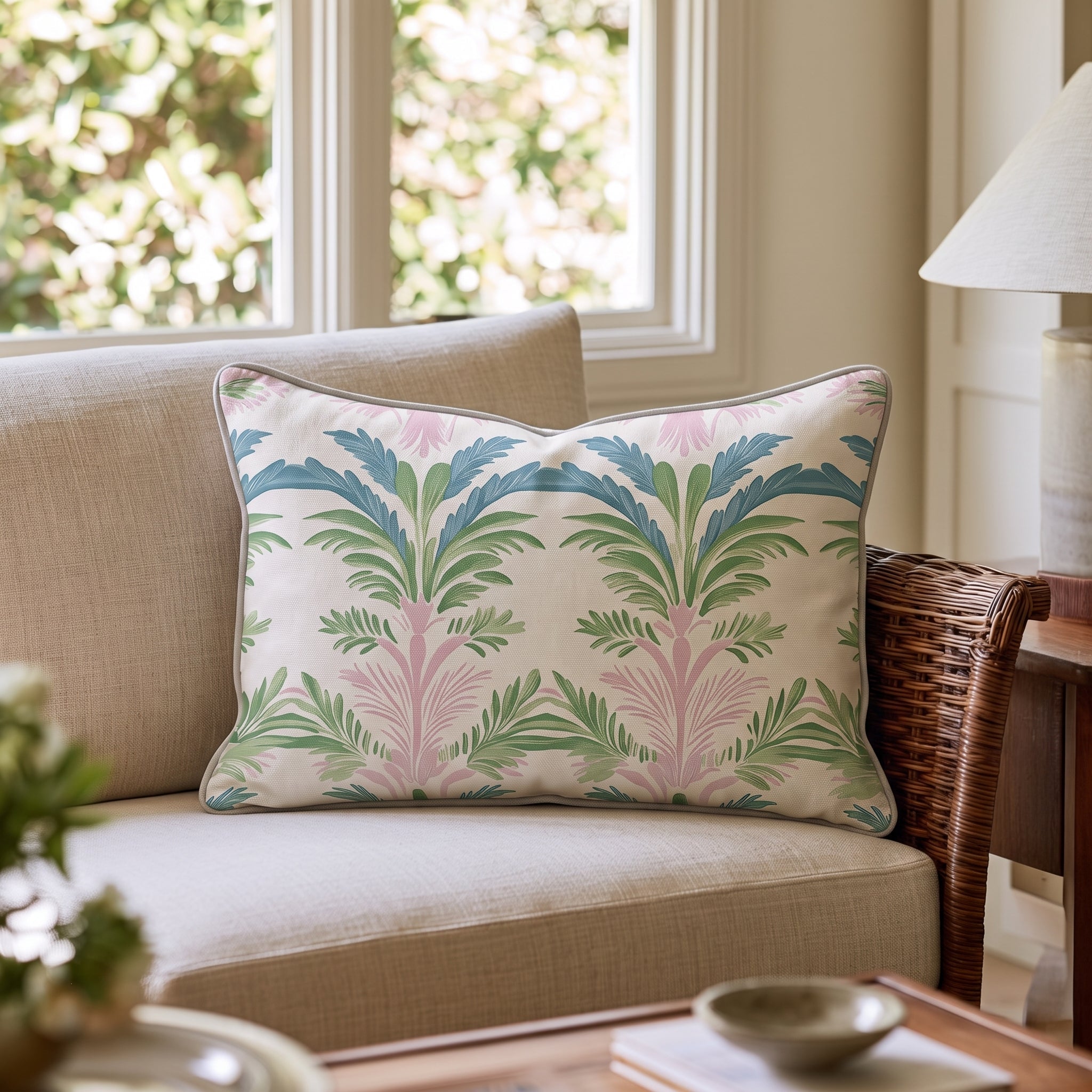 Bellagio Blush Throw Pillow - Lemon Park