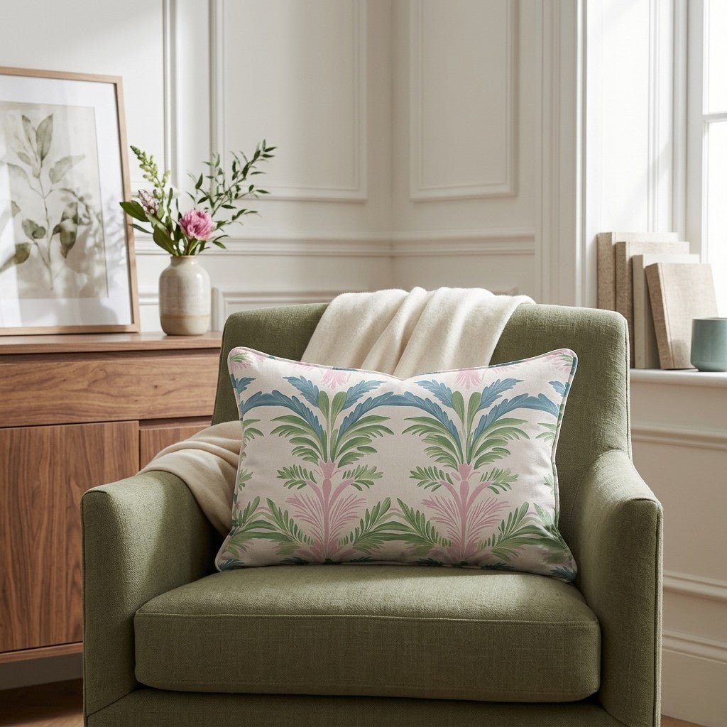 Bellagio Blush Throw Pillow - Lemon Park