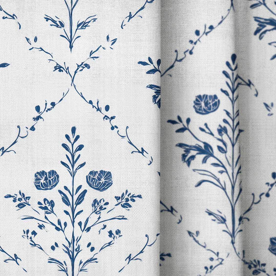 Benjamin Cream Floral - Drapery - Lemon Park