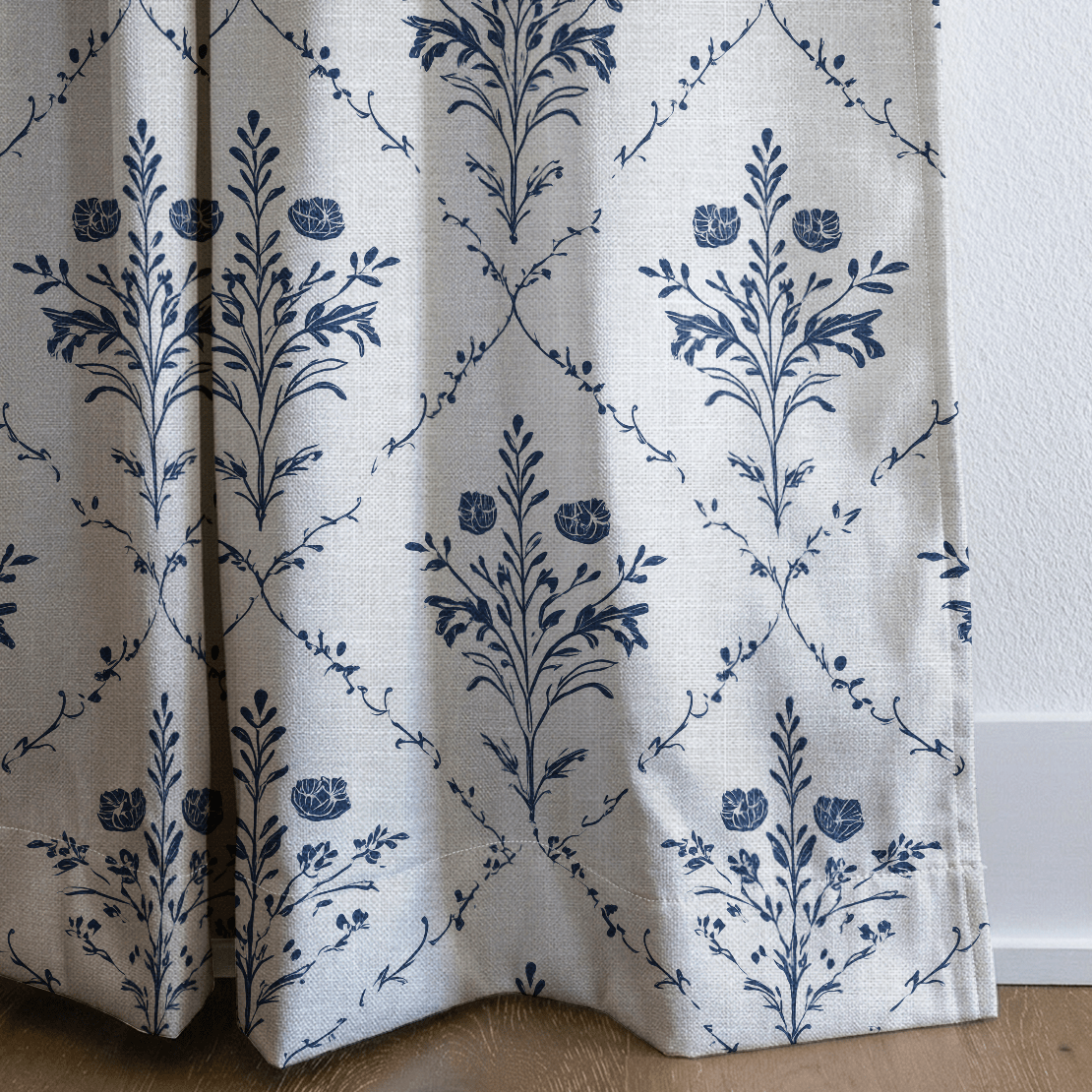Benjamin Cream Floral - Drapery - Lemon Park