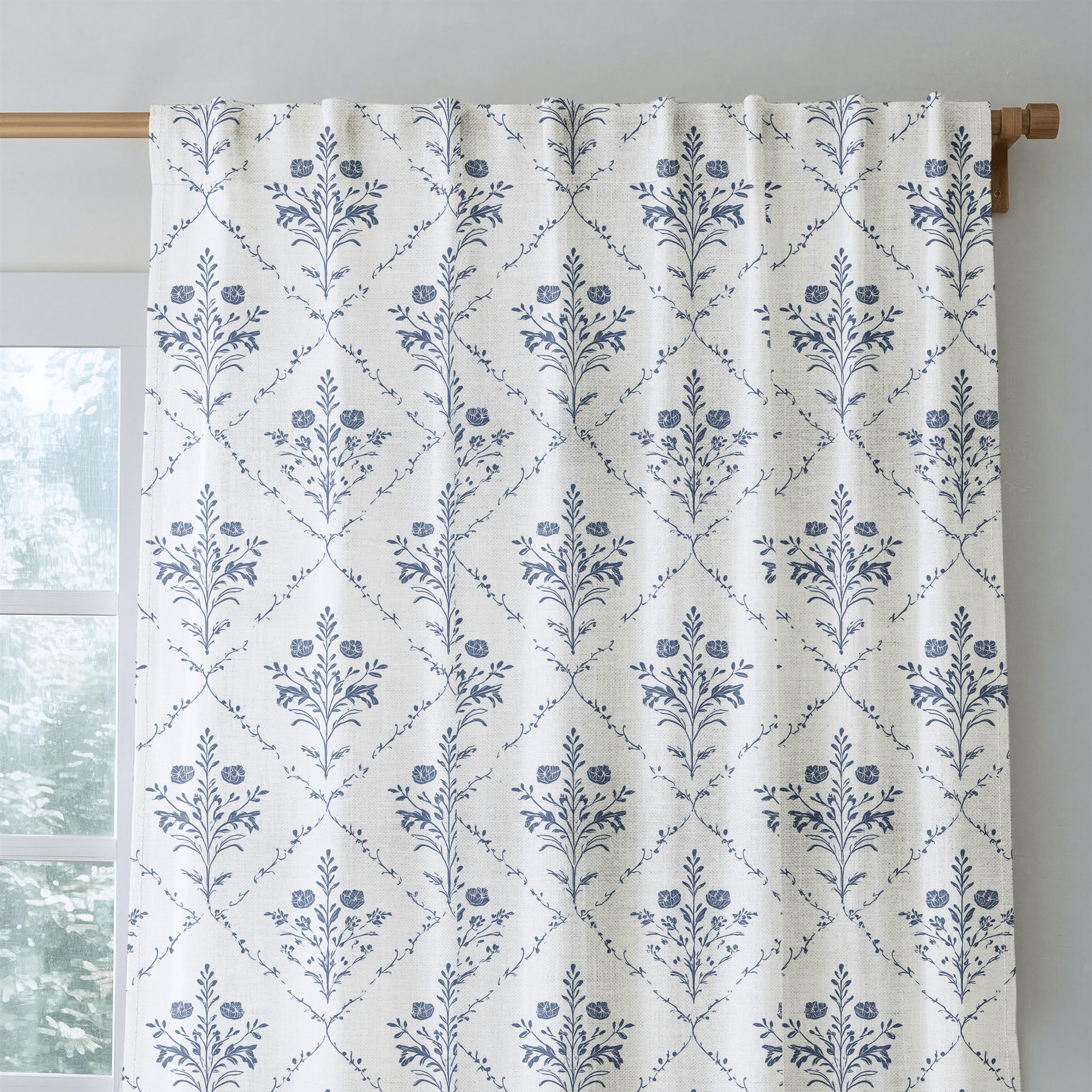 Benjamin Cream Floral - Drapery - Lemon Park