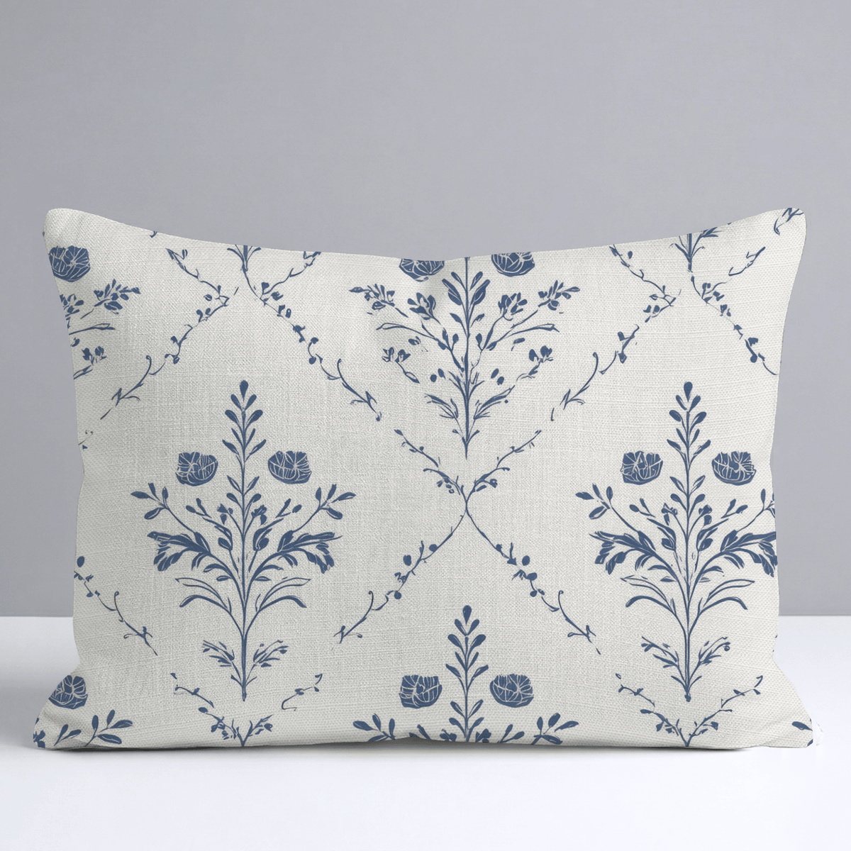 Benjamin Cream Floral Throw Pillow - Lemon Park