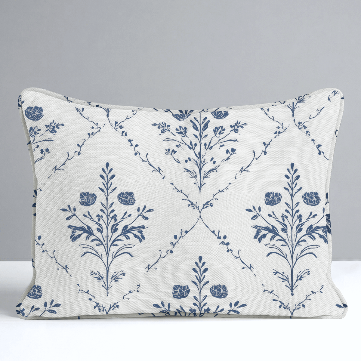 Benjamin Cream Floral Throw Pillow - Lemon Park