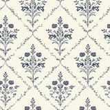Benjamin Cream Floral Wallpaper - Lemon Park
