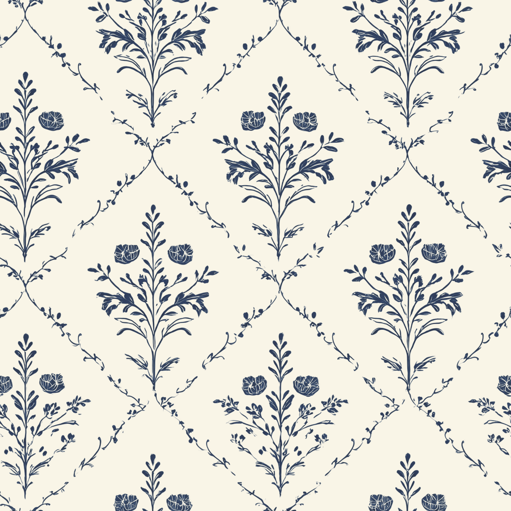 Benjamin Cream Floral Wallpaper - Lemon Park