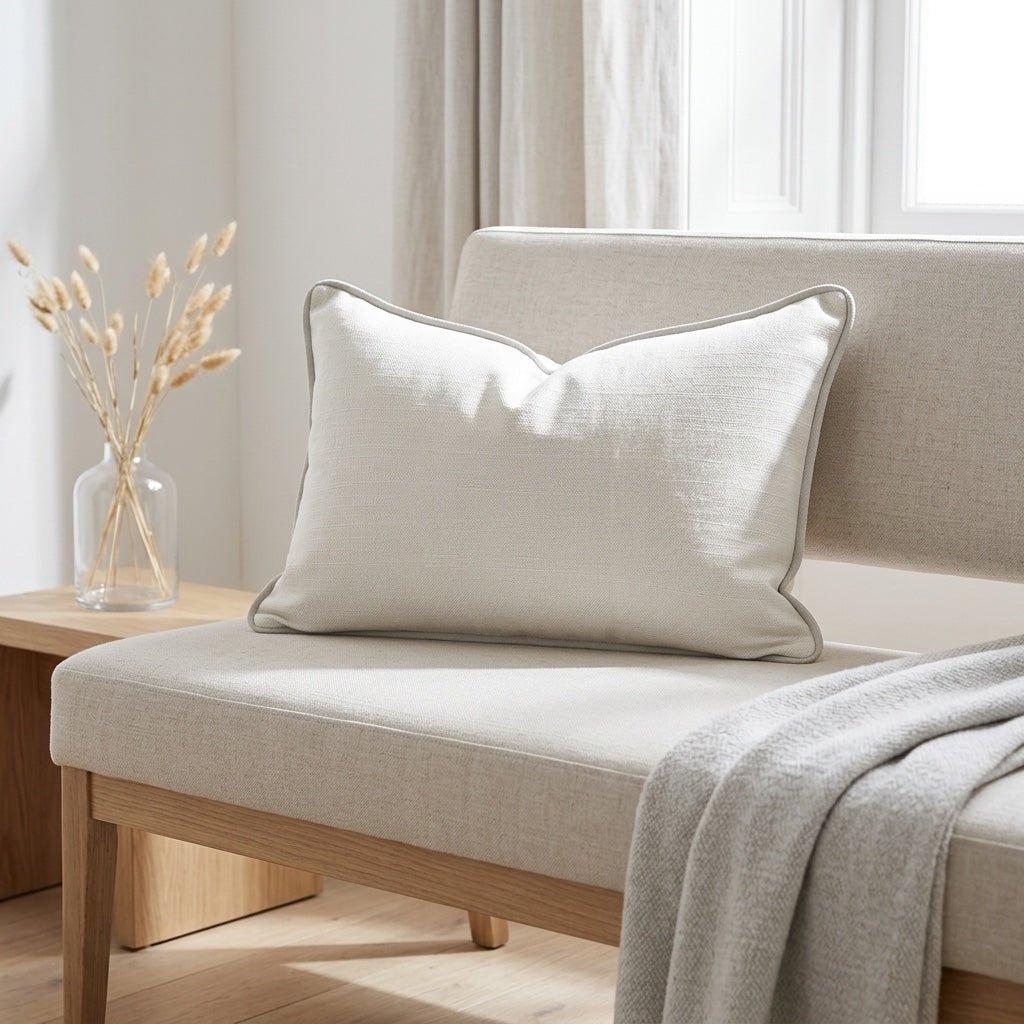 Benjamin Cream Throw Pillow - Lemon Park
