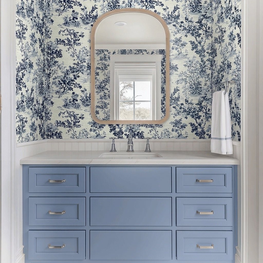 Benjamin Faux Grasscloth Wallpaper - Lemon Park